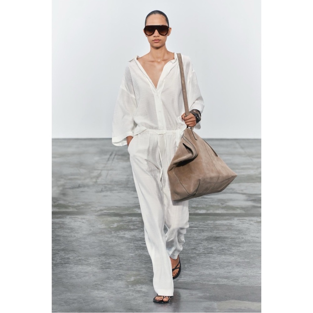 Zara semi sheer beach pants